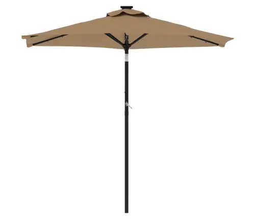 Aia Päikesevari Ledide/Teraspostiga Pruunikashall 225X225X212Cm