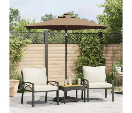 Aia Päikesevari Ledide/Teraspostiga Pruunikashall 225X225X212Cm