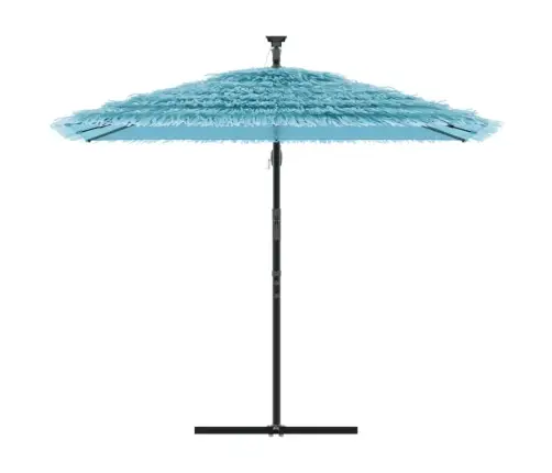 Dārza Saulessargs Ar Tērauda Stabu, Zils, 246X246X230 Cm Vidaxl