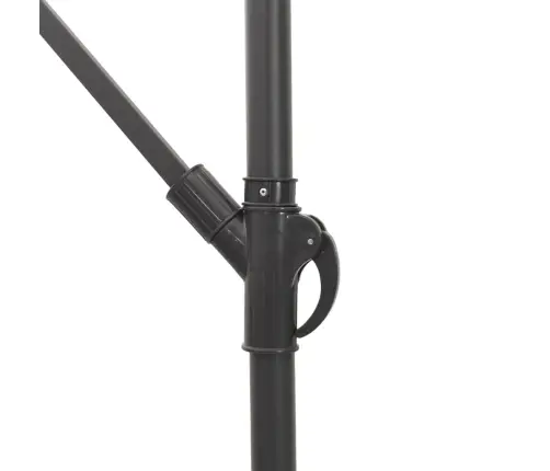 Dārza Saulessargs Ar Tērauda Stabu, Zils, 246X246X230 Cm Vidaxl