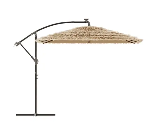 Skėtis Nuo Saulės Su Plieniniu Stulpu, Rudas, 269X269X235Cm