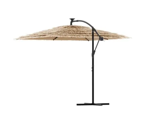 Skėtis Nuo Saulės Su Plieniniu Stulpu, Rudas, 269X269X235Cm