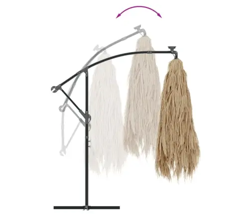 Skėtis Nuo Saulės Su Plieniniu Stulpu, Rudas, 269X269X235Cm