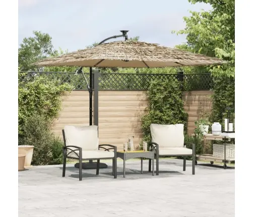 Skėtis Nuo Saulės Su Plieniniu Stulpu, Rudas, 269X269X235Cm