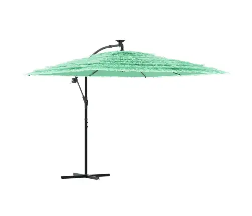 Dārza Saulessargs Ar Tērauda Stabu, Zaļš, 269X269X235 Cm Vidaxl