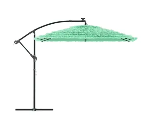 Dārza Saulessargs Ar Tērauda Stabu, Zaļš, 269X269X235 Cm Vidaxl