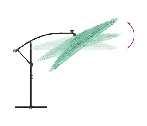 Aia Päikesevari Koos Teraspostiga, Roheline, 290X290X238 Cm