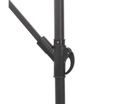 Dārza Saulessargs Ar Tērauda Stabu, Balts, 290X290X238 Cm Vidaxl