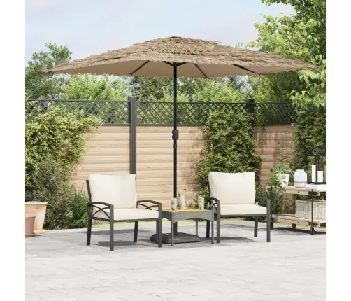 Dārza Saulessargs Ar Tērauda Stabu, Brūns, 248X248X248 Cm Vidaxl