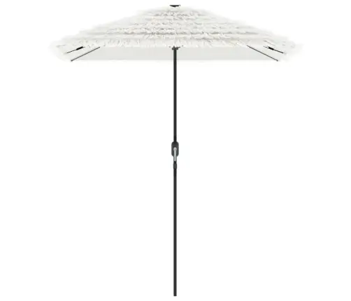 Dārza Saulessargs Ar Tērauda Stabu, Balts, 300X200X250 Cm Vidaxl