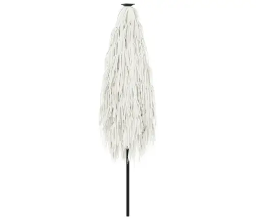 Dārza Saulessargs Ar Tērauda Stabu, Balts, 300X200X250 Cm Vidaxl