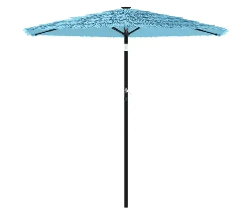 Skėtis Nuo Saulės Su Plieniniu Stulpu, Mėlynas, 223X223X213Cm Skėtis Nuo Saulės Su Plieniniu Stulpu, Mėlynas, 223X223X213Cm