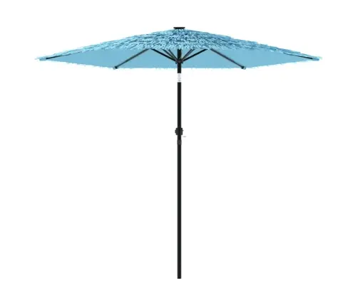 Dārza Saulessargs Ar Tērauda Stabu, Zils, 268X268X226 Cm Vidaxl