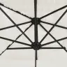 Dārza Saulessargs Ar Tērauda Stabu, Balts, 288X288X225 Cm Vidaxl