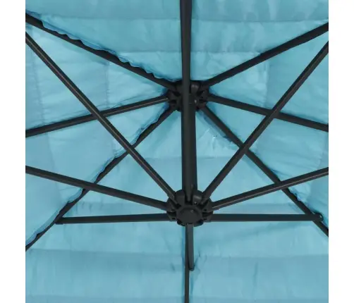 Aia Päikesevari Koos Teraspostiga, Sinine, 324 X 324 X 247 Cm Aia Päikesevari Koos Teraspostiga, Sinine, 324 X 324 X 247 Cm