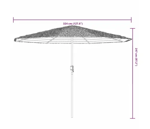 Aia Päikesevari Koos Teraspostiga, Sinine, 324 X 324 X 247 Cm Aia Päikesevari Koos Teraspostiga, Sinine, 324 X 324 X 247 Cm
