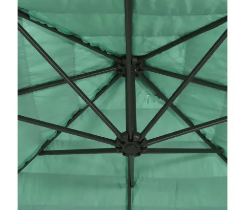 Skėtis Nuo Saulės Su Plieniniu Stulpu, Žalias, 324X324X247Cm