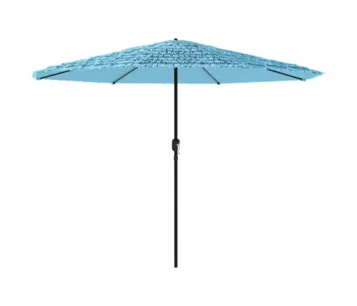 Lauko Skėtis Su Plieniniu Stulpu, Mėlynas, 388X388X248Cm