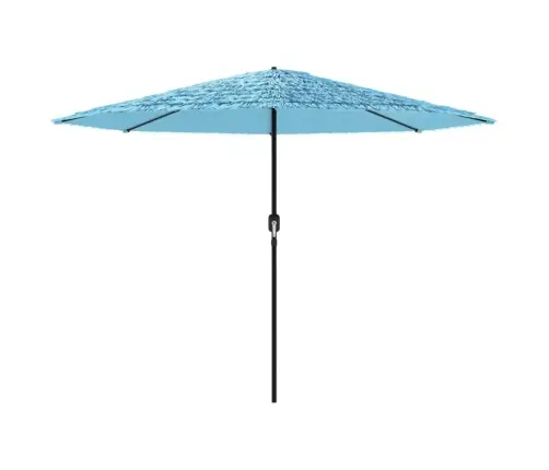 Lauko Skėtis Su Plieniniu Stulpu, Mėlynas, 388X388X248Cm