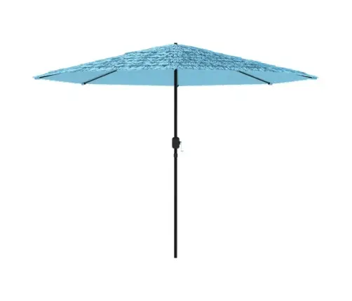 Lauko Skėtis Su Plieniniu Stulpu, Mėlynas, 388X388X248Cm