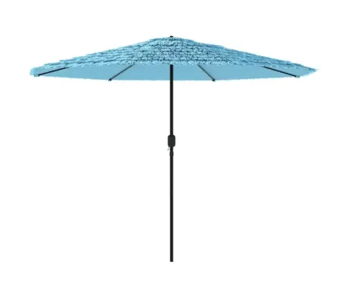 Lauko Skėtis Su Plieniniu Stulpu, Mėlynas, 388X388X248Cm