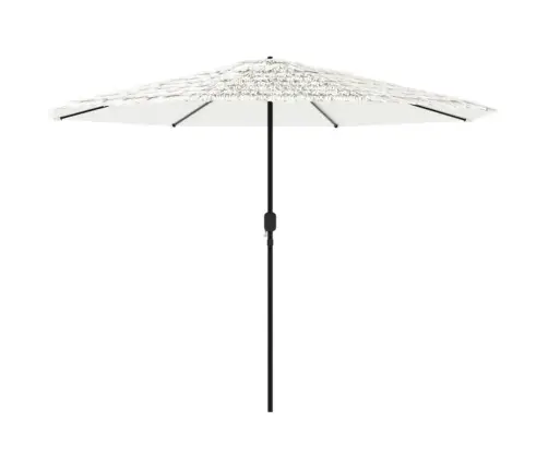 Dārza Saulessargs Ar Tērauda Stabu, Balts, 388X388X248 Cm Vidaxl