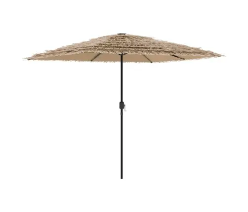 Dārza Saulessargs Ar Led Un Tērauda Stabu, Brūns, 248X248X248Cm Vidaxl Dārza Saulessargs Ar Led Un Tērauda Stabu, Brūns, 248X248X248Cm Vidaxl