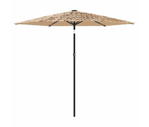 Skėtis Nuo Saulės Su Led/Plieniniu Stulpu, Rudas, 223X223X213Cm