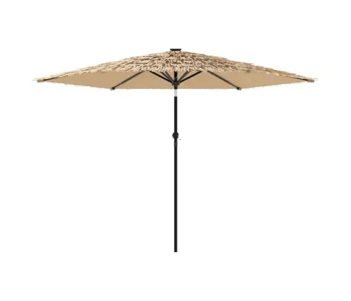 Dārza Saulessargs Ar Led Un Tērauda Stabu, Brūns, 288X288X225Cm Vidaxl Dārza Saulessargs Ar Led Un Tērauda Stabu, Brūns, 288X288X225Cm Vidaxl