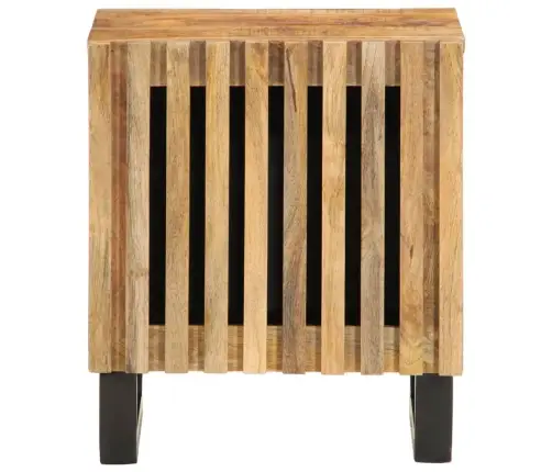 Naktsskapītis, 40X34X46 Cm, Neapstrādāts Mango Masīvkoks Vidaxl