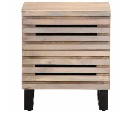 Naktsskapīši, 2 Gab., 40X34X46 Cm, Balināts Mango Masīvkoks Vidaxl