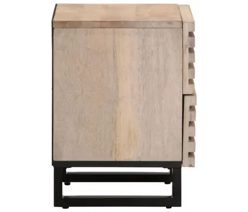 Naktsskapīši, 2 Gab., 40X34X46 Cm, Balināts Mango Masīvkoks Vidaxl