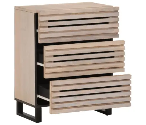 Puhvetkapp, Valge, 60 X 34 X 75 cm Mangopuit