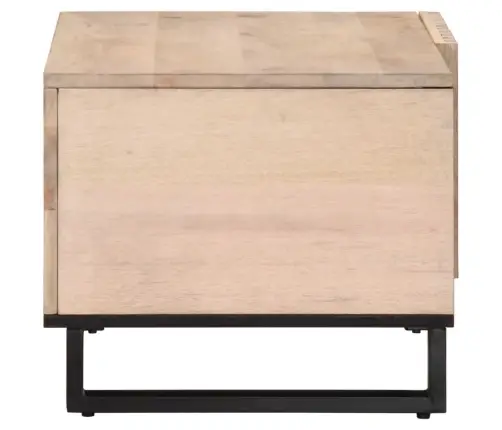 Kafijas Galdiņš, Balts, 80X51X40 Cm, Mango Masīvkoks Vidaxl