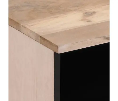 Naktsskapītis, 40X34X46 Cm, Balināts Mango Masīvkoks Vidaxl