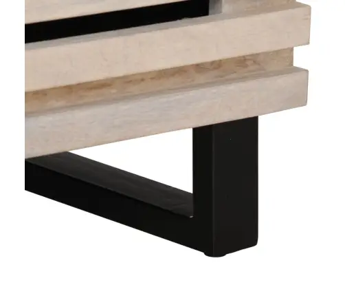 Naktsskapītis, 40X34X46 Cm, Balināts Mango Masīvkoks Vidaxl