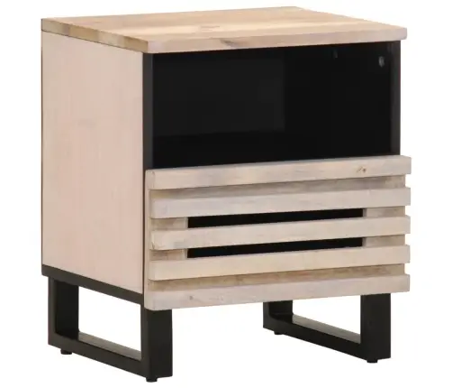 Naktinės Spintelės, 2Vnt., 40X34X46cm Baltintas Mango Masyvas