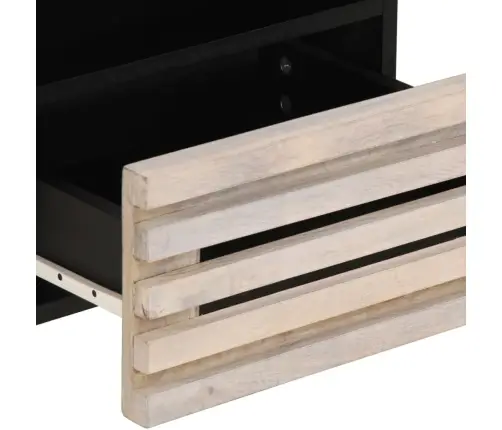 Naktinės Spintelės, 2Vnt., 40X34X46cm Baltintas Mango Masyvas