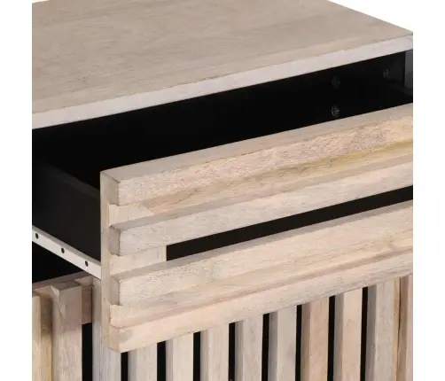 Naktinė Spintelė, Balta, 50X34X60cm Mango Medienos Masyvas Naktinė Spintelė, Balta, 50X34X60cm Mango Medienos Masyvas