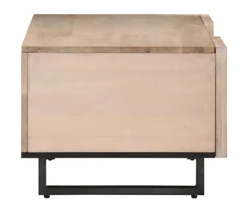 Kafijas Galdiņš, Balts, 100X55X40 Cm, Mango Masīvkoks Vidaxl