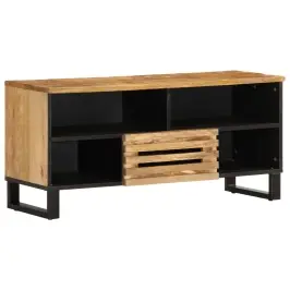 Tv Skapītis, 100X34X46 Cm, Raupjš Mango Masīvkoks Vidaxl
