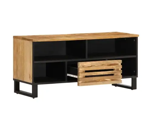 Tv Skapītis, 100X34X46 Cm, Raupjš Mango Masīvkoks Vidaxl