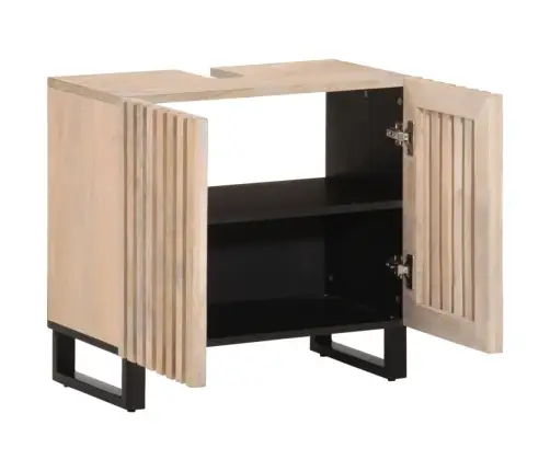 Vannasistabas Izlietnes Skapītis, 62X34X58 Cm, Mango Masīvkoks Vidaxl