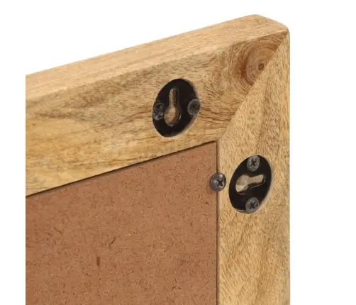 Vannitoapeegel, 50 X 70 cm Töötlemata Mangopuit Ja Klaas