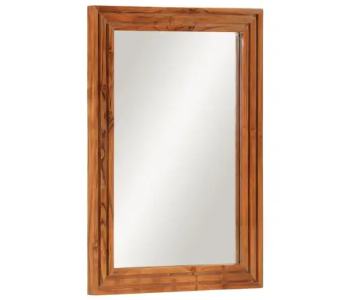 Vannasistabas Spogulis, 50X70 Cm, Akācijas Masīvkoks Un Stikls Vidaxl