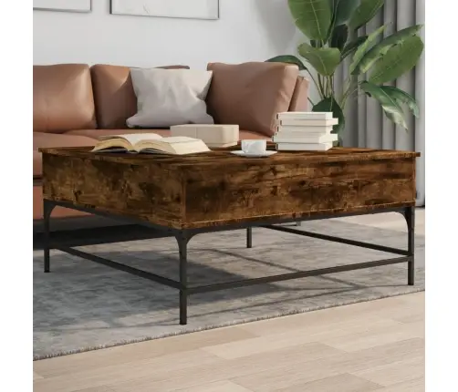 Kohvilaud, Suitsutamm, 95X95X45 cm Tehispuit Ja Metall