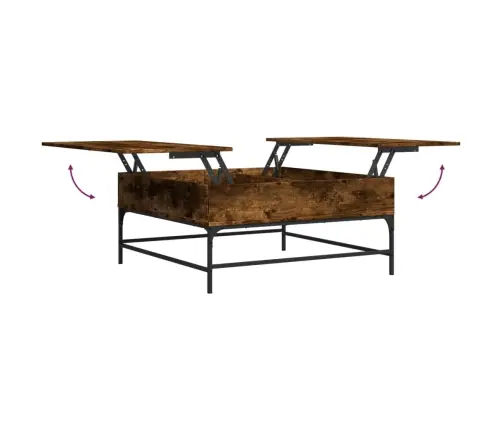 Kohvilaud, Suitsutamm, 95X95X45 cm Tehispuit Ja Metall