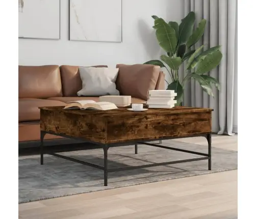 Kohvilaud, Suitsutamm, 95X95X45 cm Tehispuit Ja Metall