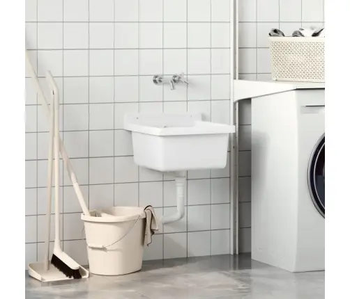 Valamu Seinale Kinnitamiseks, Valge, 40 X 40 X 24 cm Vaik