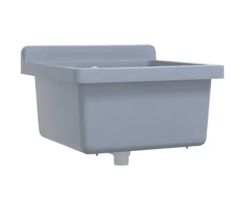 Izlietne, Stiprināma Pie Sienas, Pelēka, 40X40X24 Cm, Sveķi Vidaxl